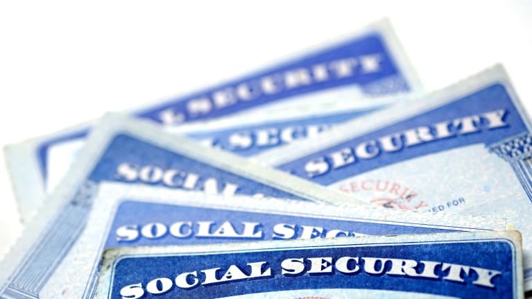 Social Security No-Match Letters Return - Blue Social Security Card Pile